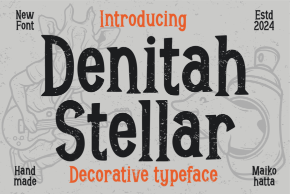 Denitah Stellar: A Decorative Display Font for Handmade Products