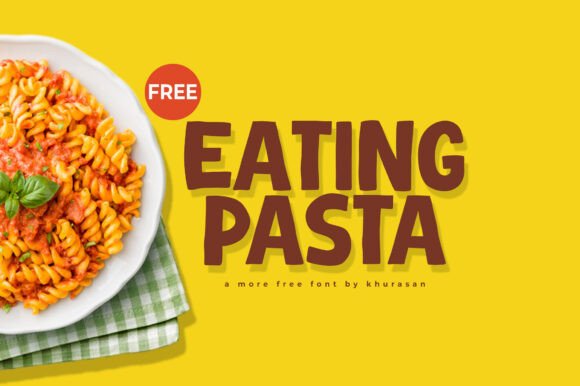 Eating Pasta Font: A Playful Display Typeface for Editorial Design