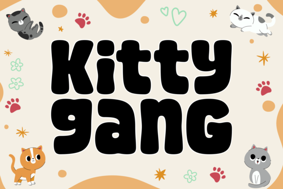 Kitty Gang Font: A Playful Display Typeface for Whimsical Branding Projects