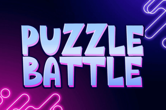 Puzzle Battle: A Playful Display Font for Bright Editorial Projects