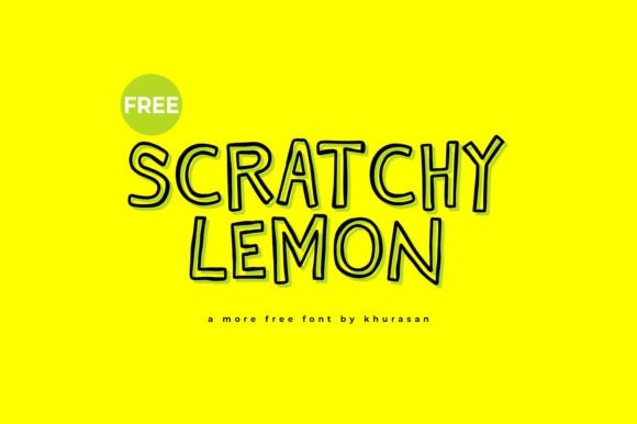 Scratchy Lemon Font: Modern Cute Typeface for Small Business Branding