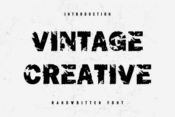 Vintage Creative: A Distressed Display Font for Editorial Identity